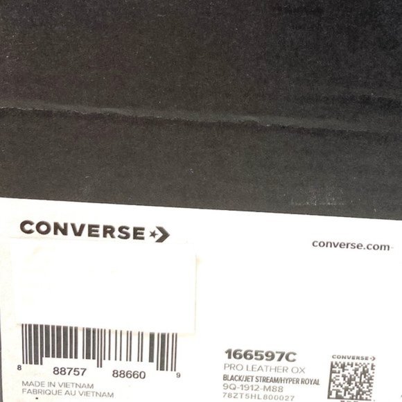 💖MEGA SALE💖Converse Sneakers Men's 166597C Pro Leather Ox Black Jet Stream - Picture 9 of 9